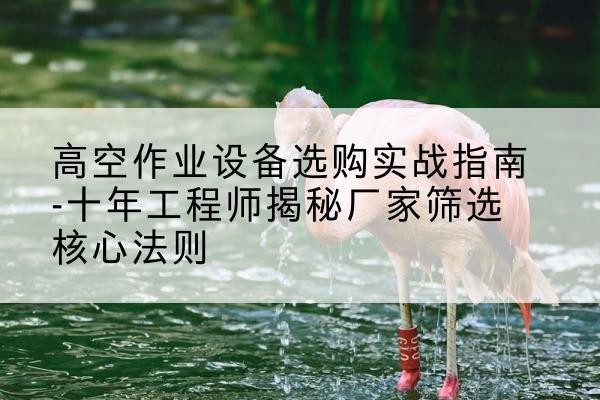 呼伦贝尔剪叉式升降机厂家-高空作业设备选购实战指南-十年工程师揭秘厂家筛选核心法则